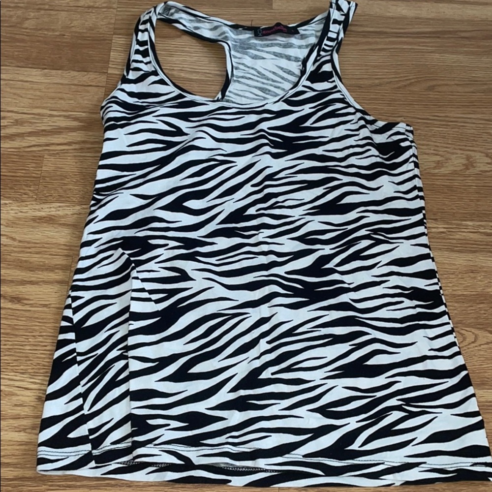 Zebra print Razorback tank